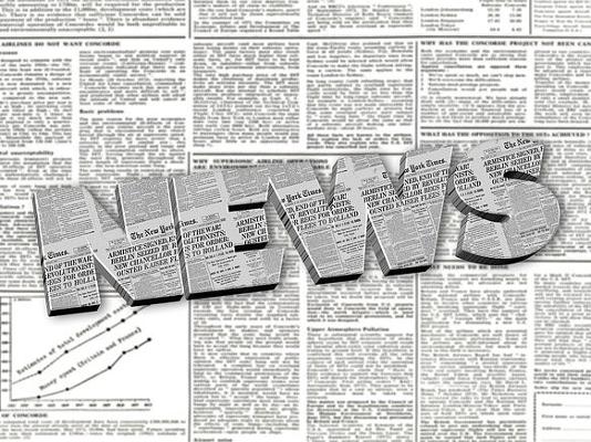 News Zeitungen Aufschrift News